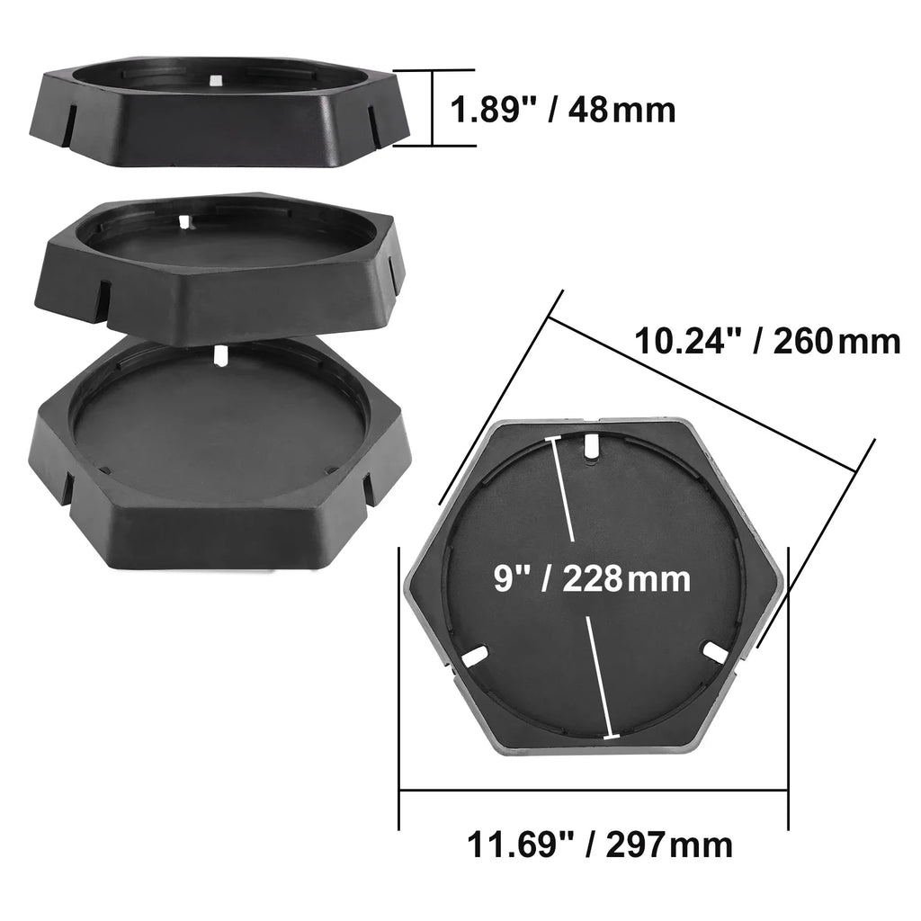 SucceBuy RV Leveling Pads Round Landing Feet Jack Stabilizers Rubber