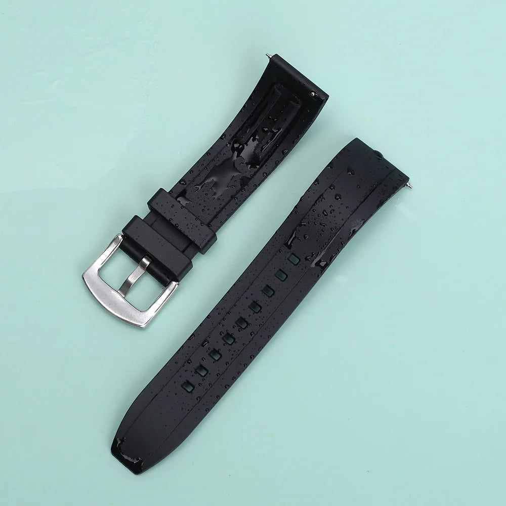 Garmin 18/20/22/24mm Quick Release Grooved FKM Rubber Band