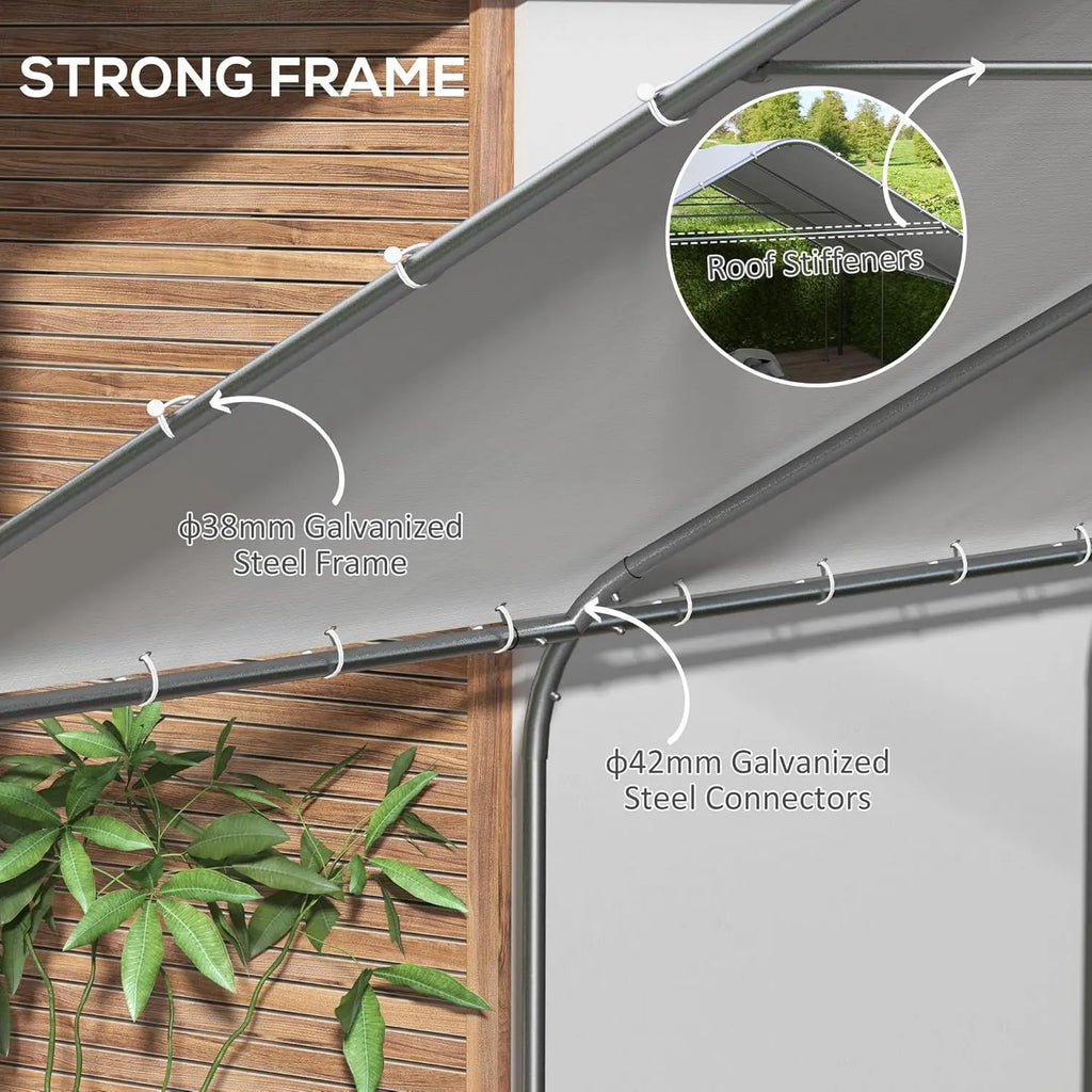 Heavy Duty Carport Canopy Portable Garage With Galvanized Steel Frame