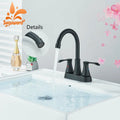 Suguword Bathroom Faucet Dual Handle Deck Mounted Brass