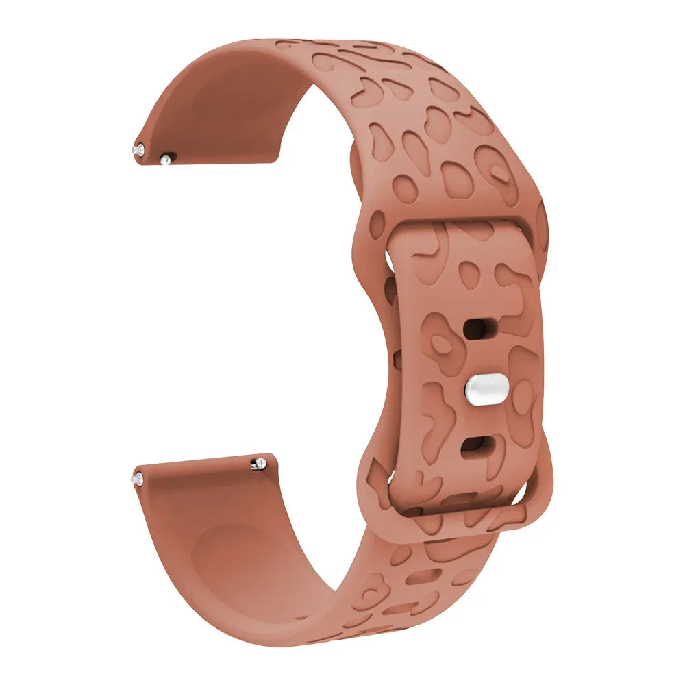 Amazfit Balance, GTR, GTS & Bip Leopard Print Silicone Band