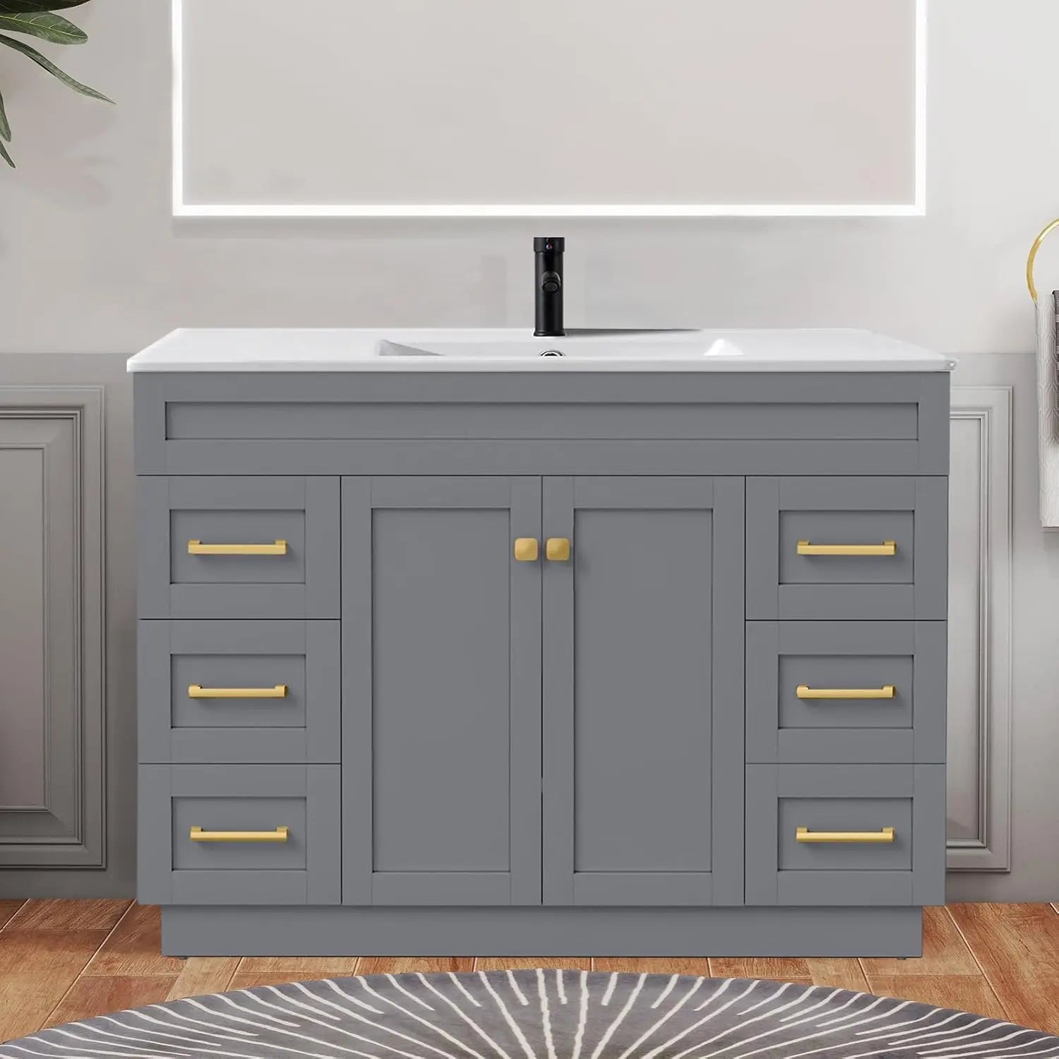 Bathroom Vanity With Sink, Soft Close Doors And Full Extension Drawers
