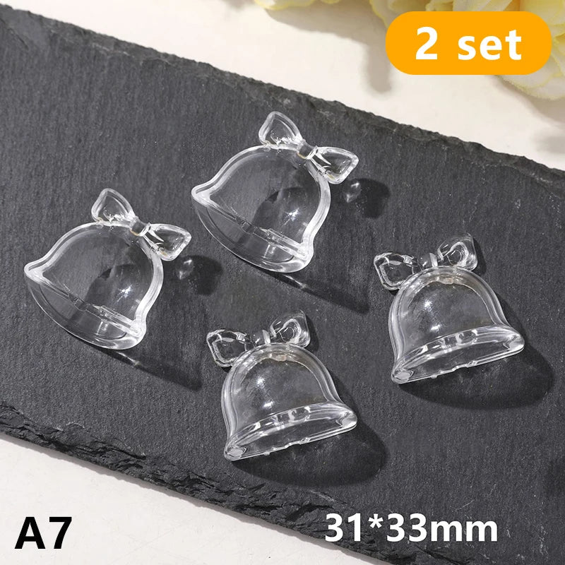2pcs Pet Hair Keepsake Box | Transparent Dog Cat Fur Storage for DIY Memorial Decor