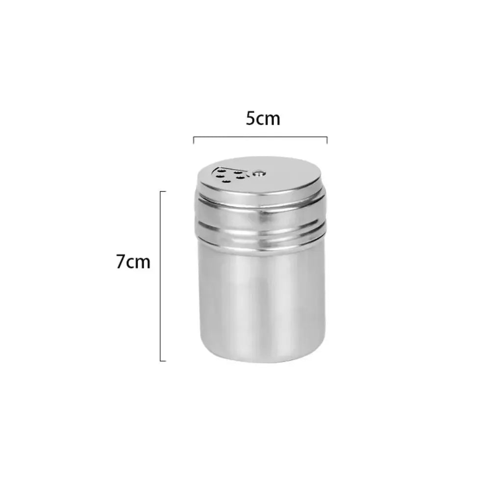 Stainless Steel Spice Jar With Rotating Cover Salt Sugar Shaker