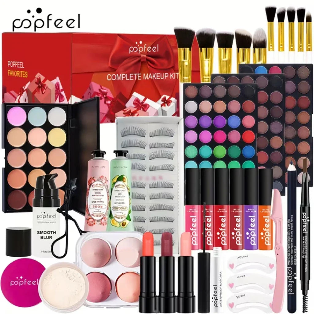 POPFEEL All In One Full Face Makeup Kit With Mascara And Eyeshadow Palette