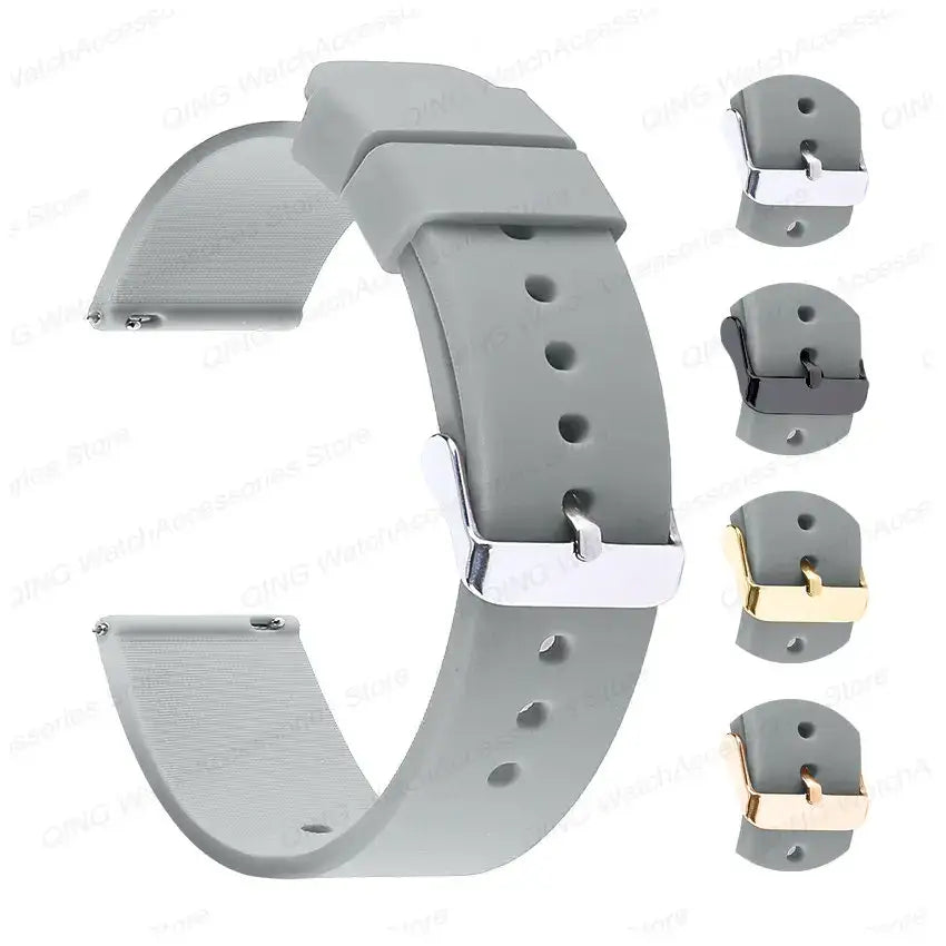 Garmin 18/20/22mm Quick Release Smooth Silicone Band with Pin Buckle