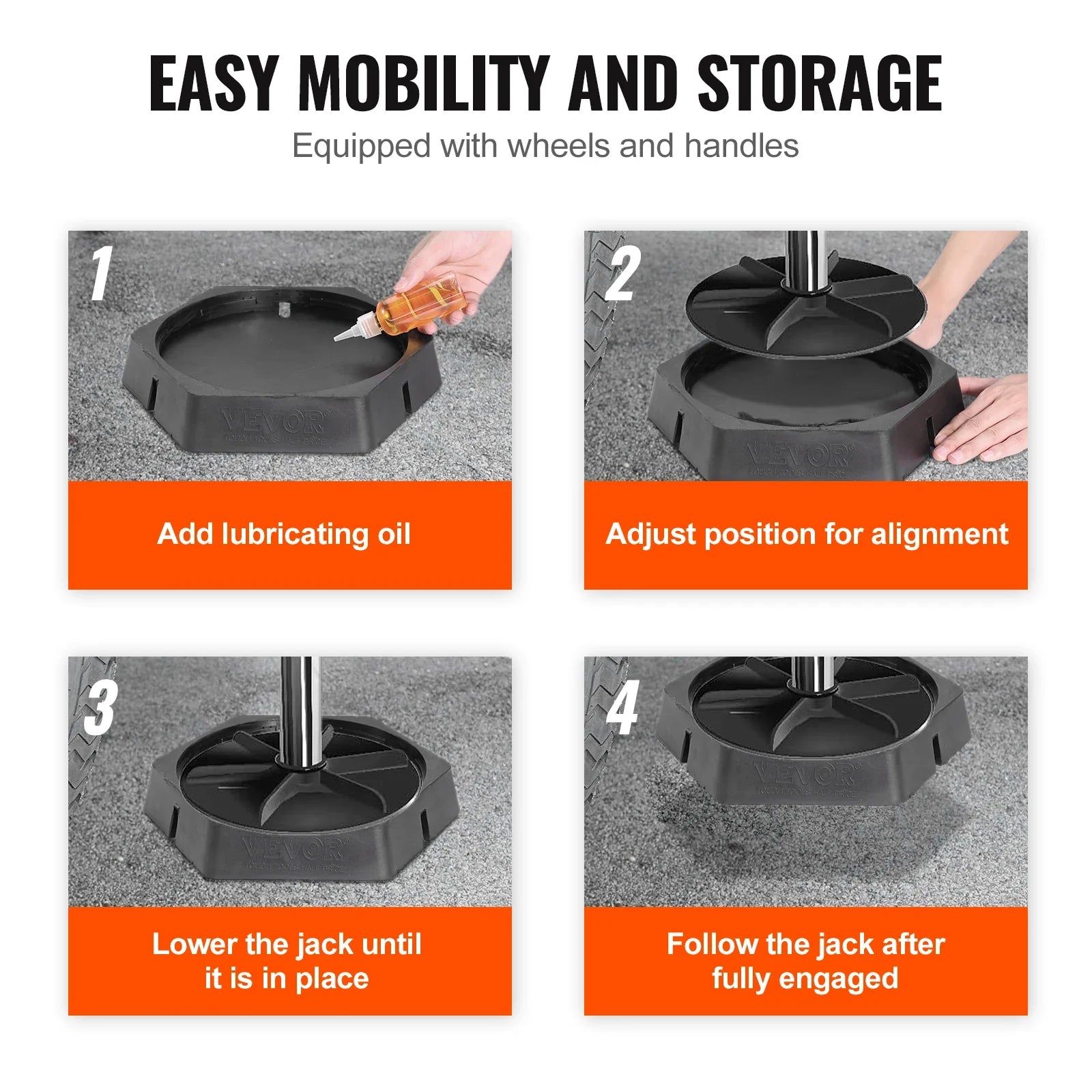 SucceBuy RV Leveling Pads Round Landing Feet Jack Stabilizers Rubber