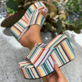 2025 New Summer Women Wedges Sandals Lady Fashion Open Toe Shoes Women Comfortable Platform High Heels Sandals zapatos de mujer