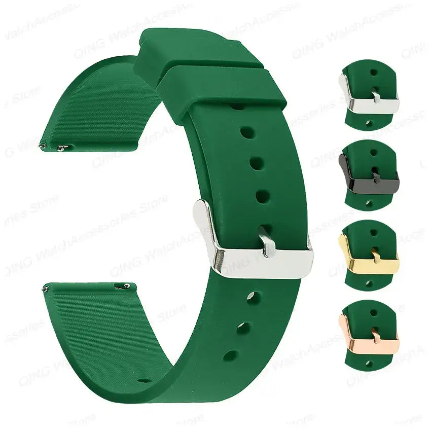 Garmin 18/20/22mm Quick Release Smooth Silicone Band with Pin Buckle