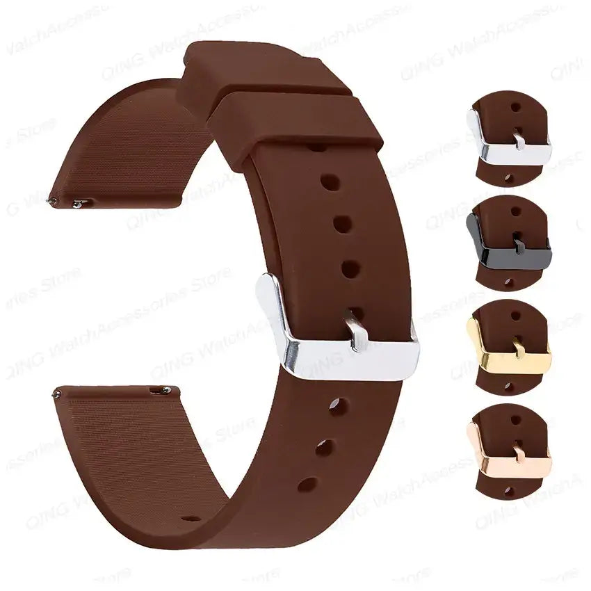 Garmin 18/20/22mm Quick Release Smooth Silicone Band with Pin Buckle