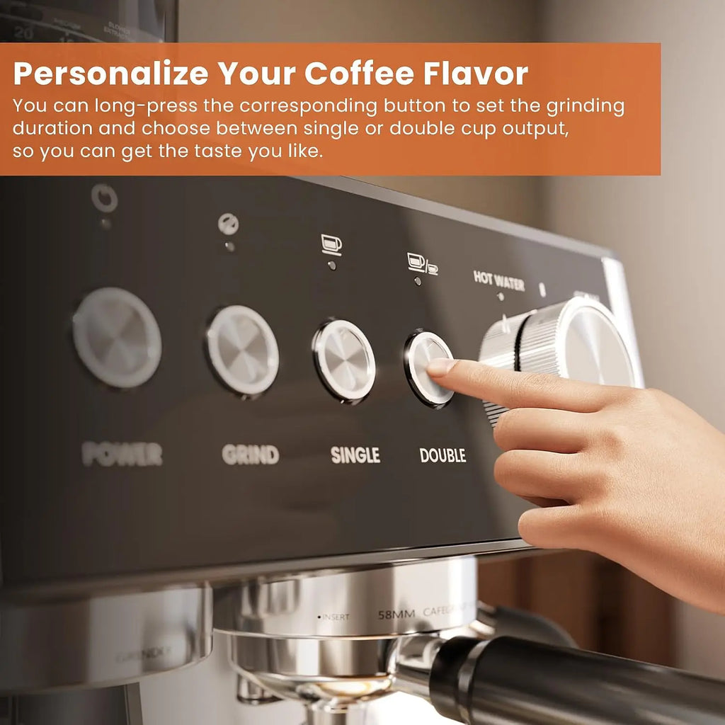 Espresso Machine 20 Bar With Grinder And Milk Frother