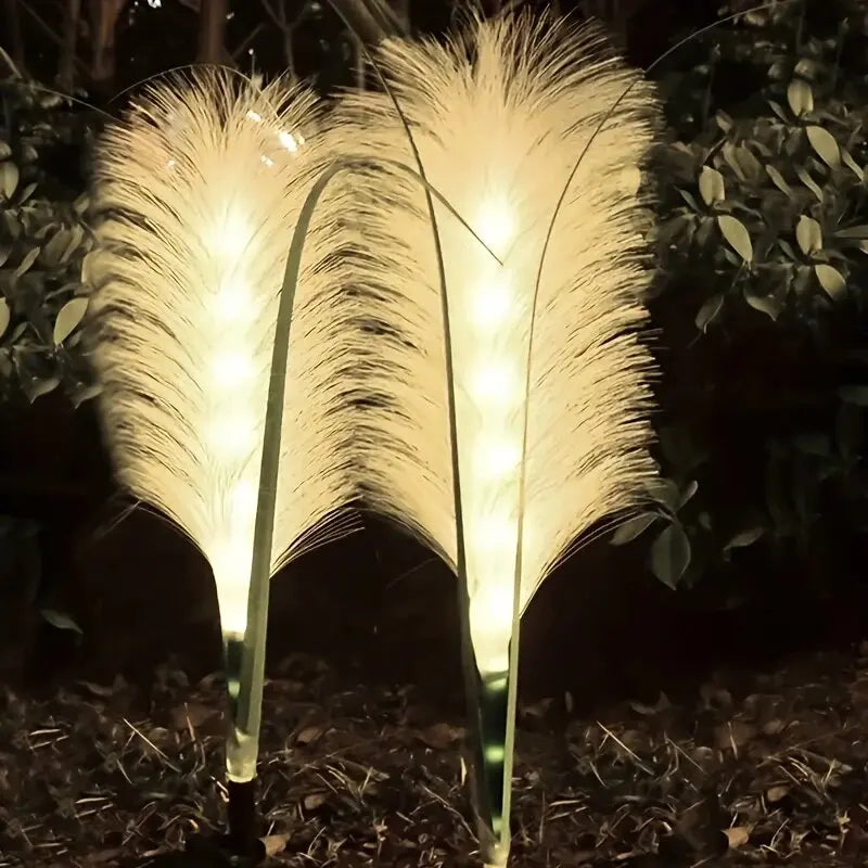 1PC LED Solar Powered Reed Lawn Lamp Outdoor Garden Stake Light,Ideal Decoration Landscape Lighting For Garden,Lawn,Yard,Pathway