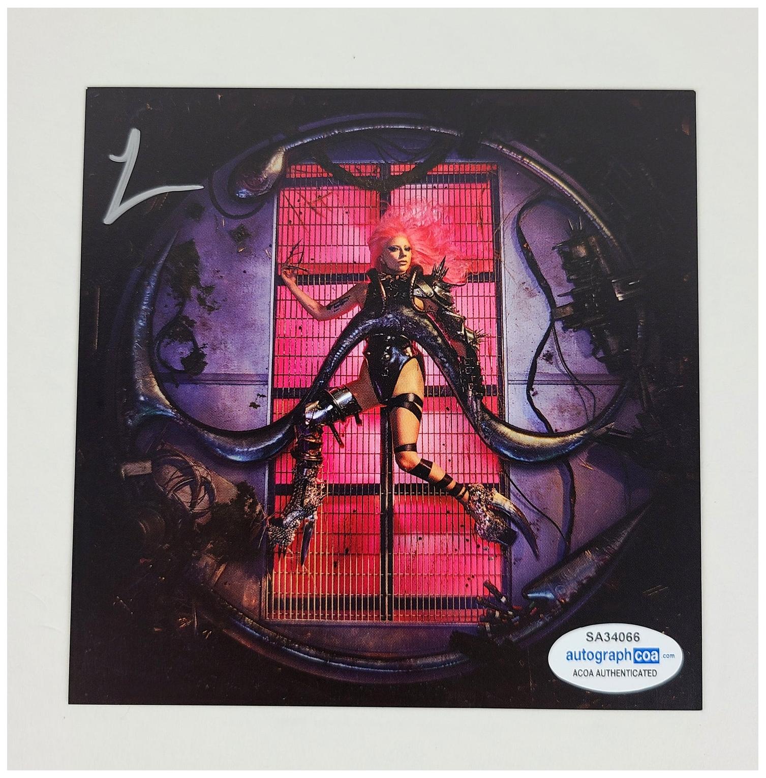 Lady Gaga Signed Chromatica CD Cvr Lp Album ACOA
