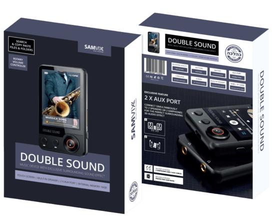 SAMVIX DOUBLE SOUND 16GB MP3 PLAYER