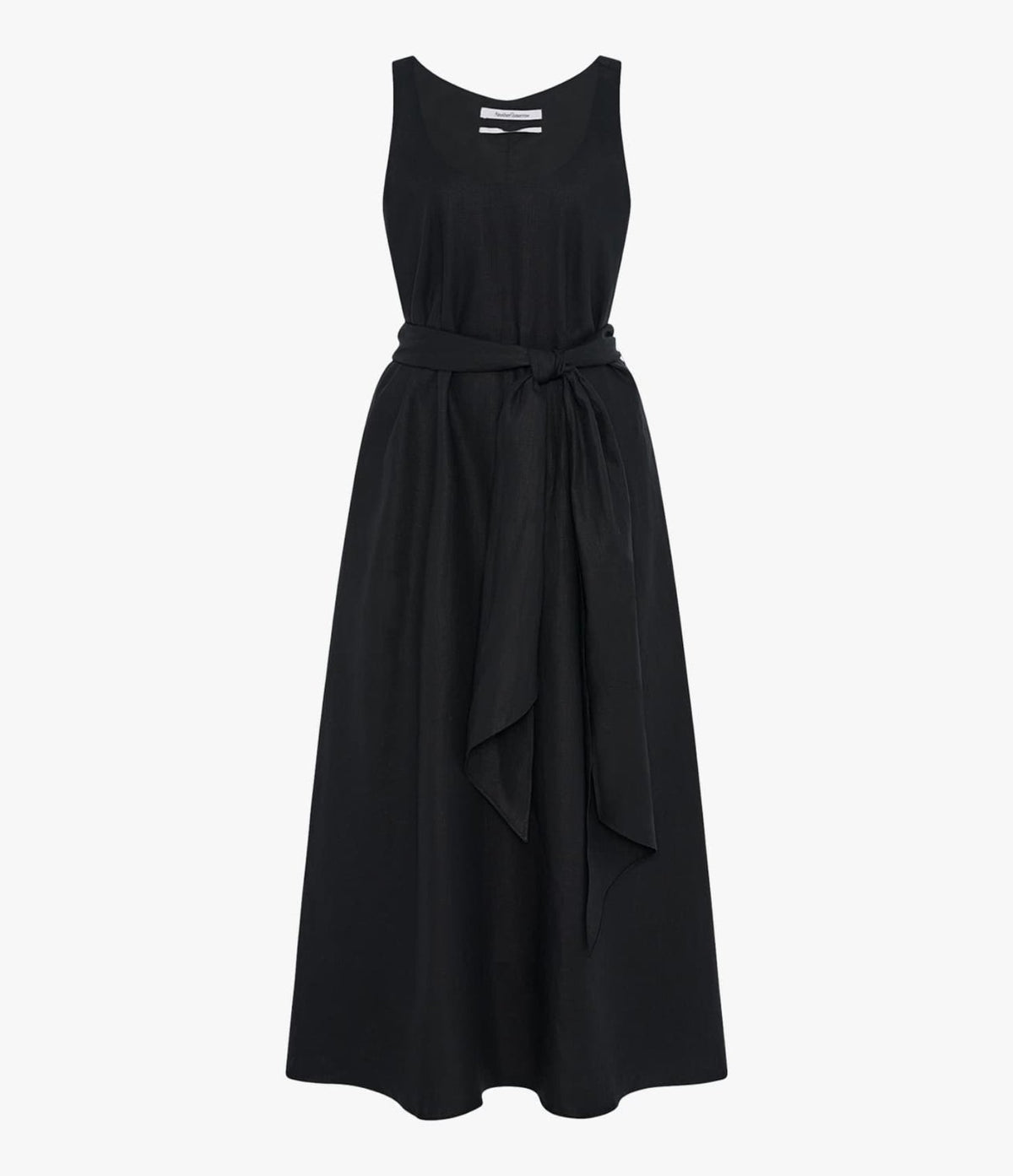 Sarong Linen Dress | Black