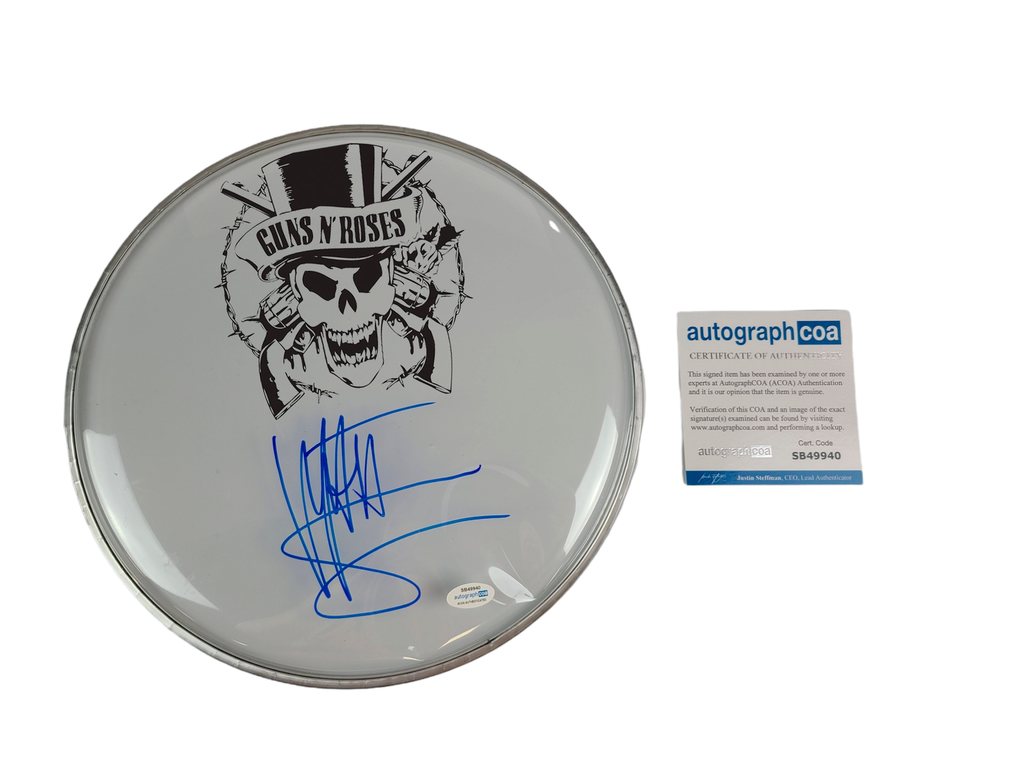 Guns N Roses Matt Sorum Autographed Custom Framed Drum Head Drumhead Display ACOA