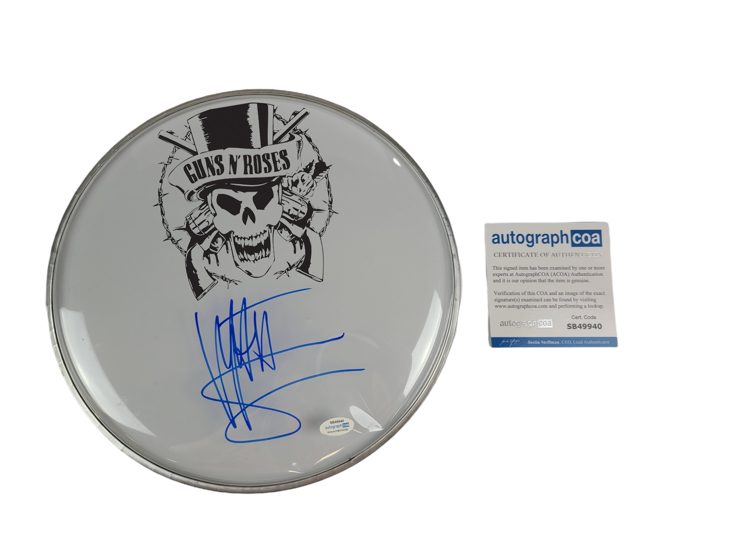 Guns N Roses Matt Sorum Autographed Custom Framed Drum Head Drumhead Display ACOA