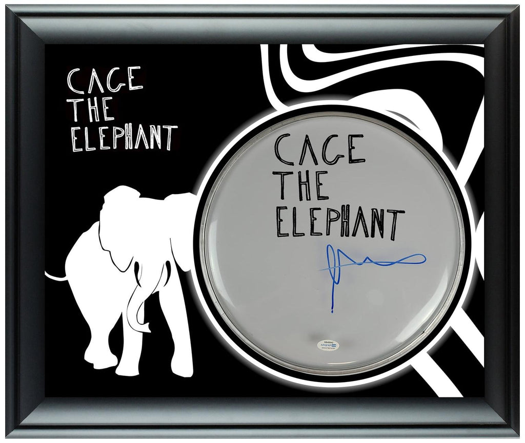Cage The Elephant Matt Shultz Autographed Custom Framed Drum Head Display ACOA
