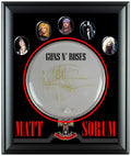 Guns N Roses Matt Sorum Autographed Custom Framed Drum Head Drumhead Display ACOA