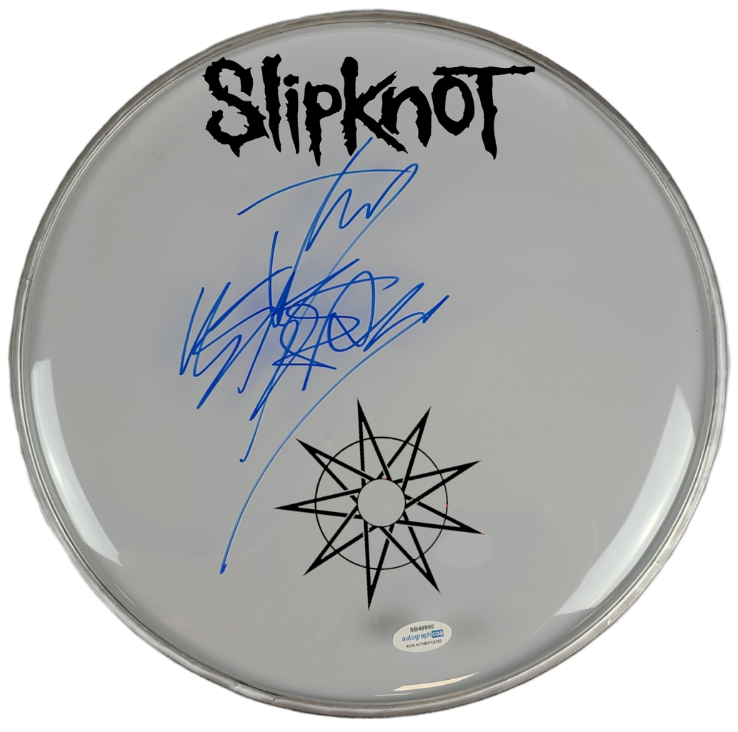 Slipknot Jay Weinberg Signed Custom Framed Drum Head Drumhead Display ACOA