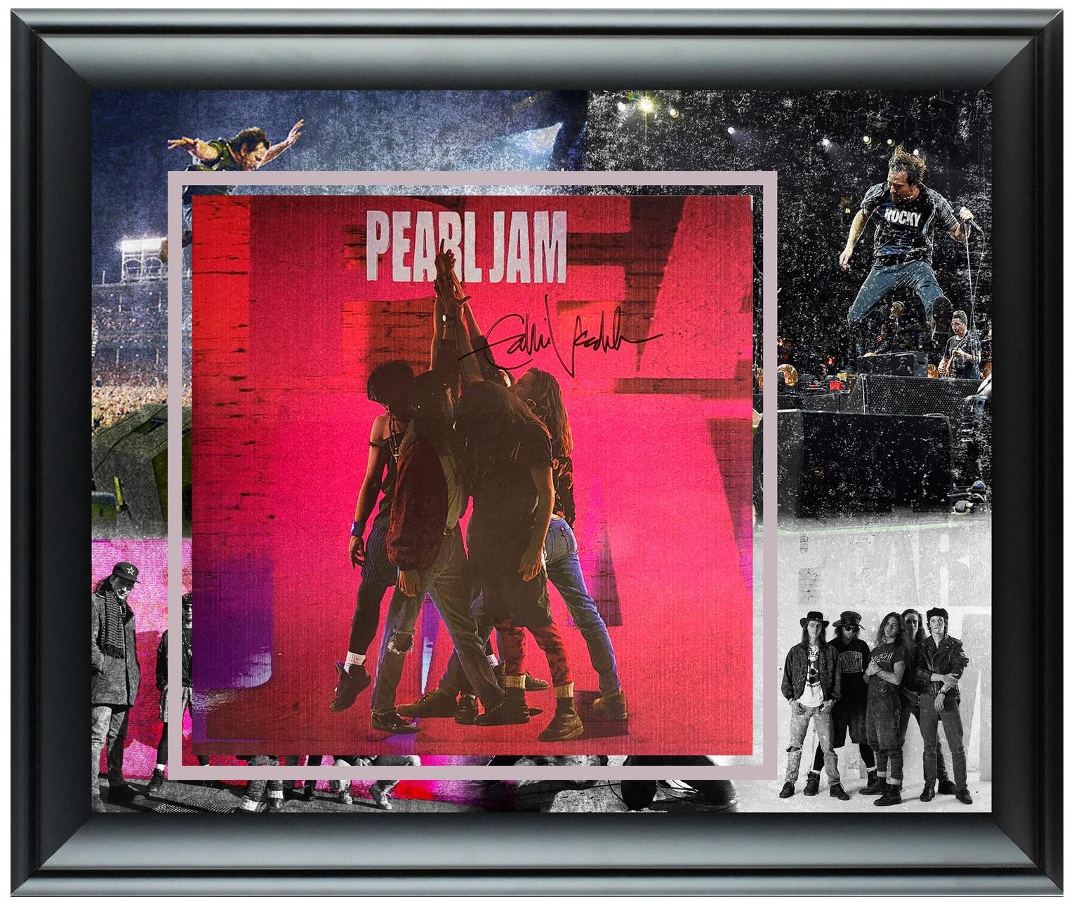 Pearl Jam Eddie Vedder Autographed PERFECT 10 Album Vinyl LP Framed Display ACOA