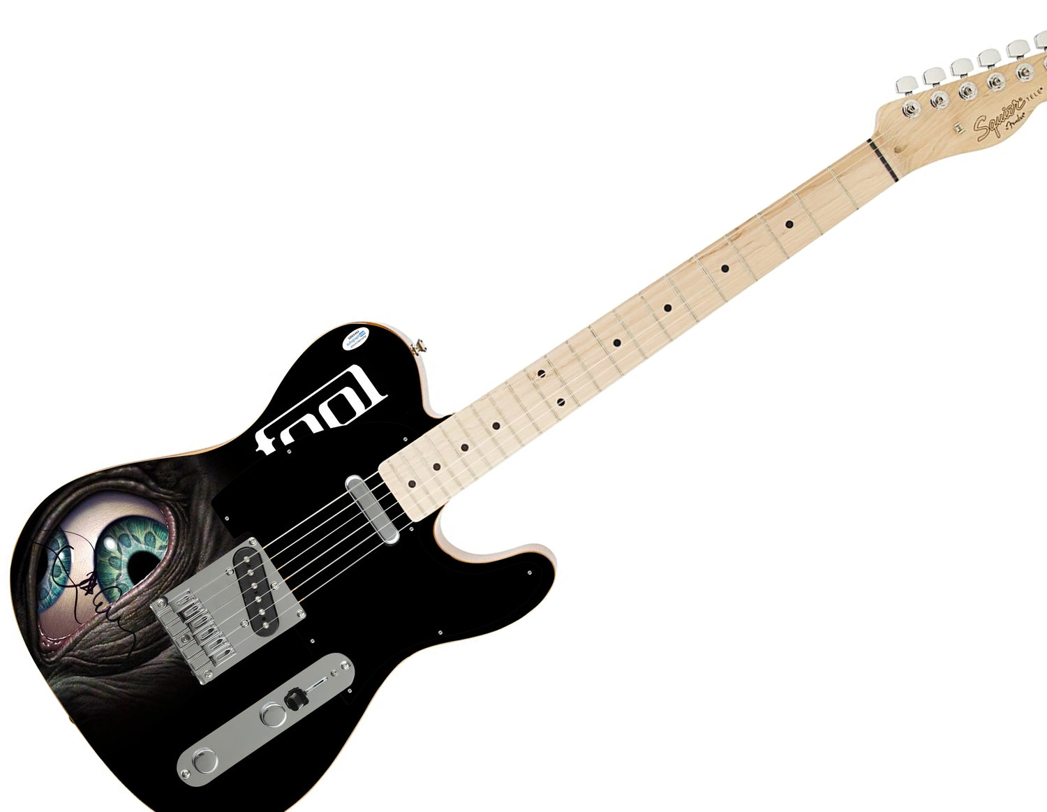 Tool Danny Carey Signed Fender Autographed 1/1 Custom Graphics Photo Guitar ACOA