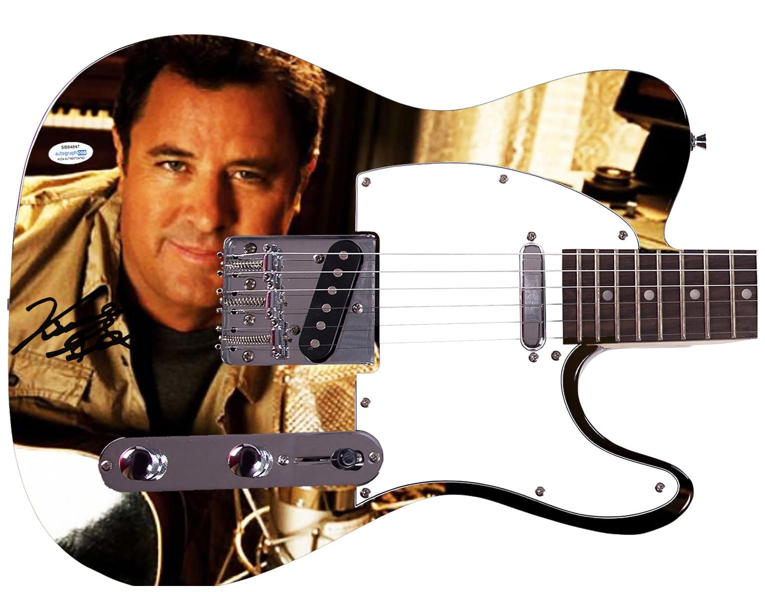 Vince Gill Signed Autographed Live Studio Microphone Graphics Photo Guitar ACOA