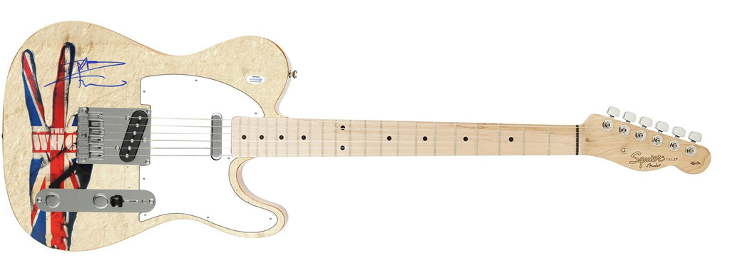 The Who Pete Townshend Signed Fender Autographed Custom Graphics Photo Guitar