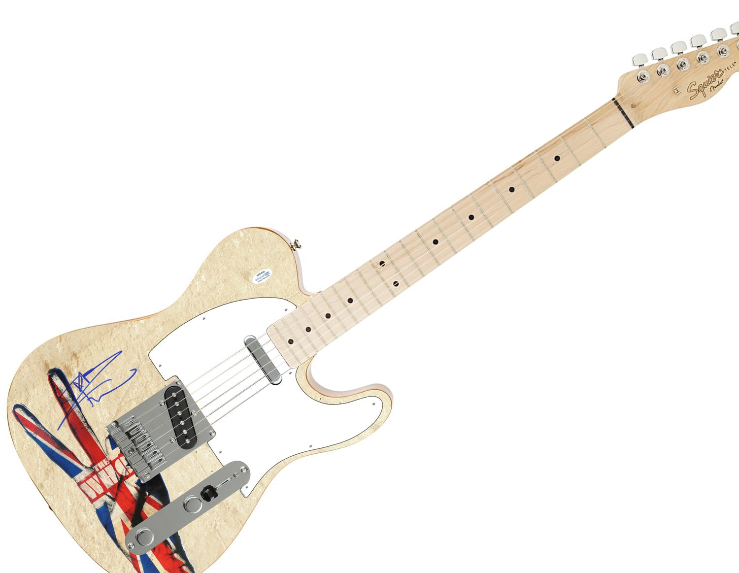 The Who Pete Townshend Signed Fender Autographed Custom Graphics Photo Guitar