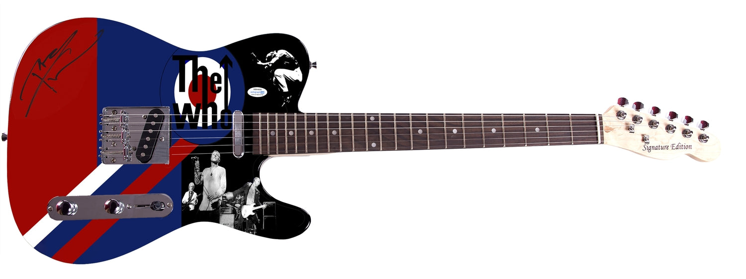 The Who Pete Townshend Signed Autographed Custom Graphics Photo Guitar ACOA