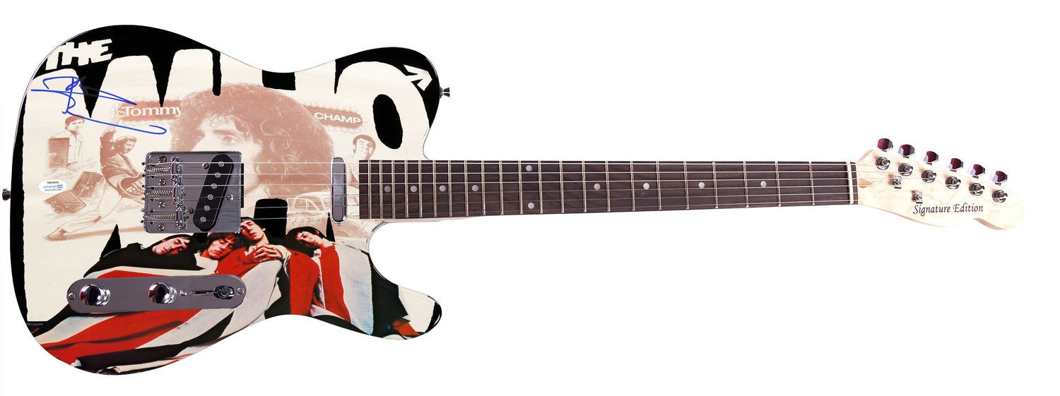The Who Pete Townshend Signed Autographed Custom Graphics Photo Guitar ACOA