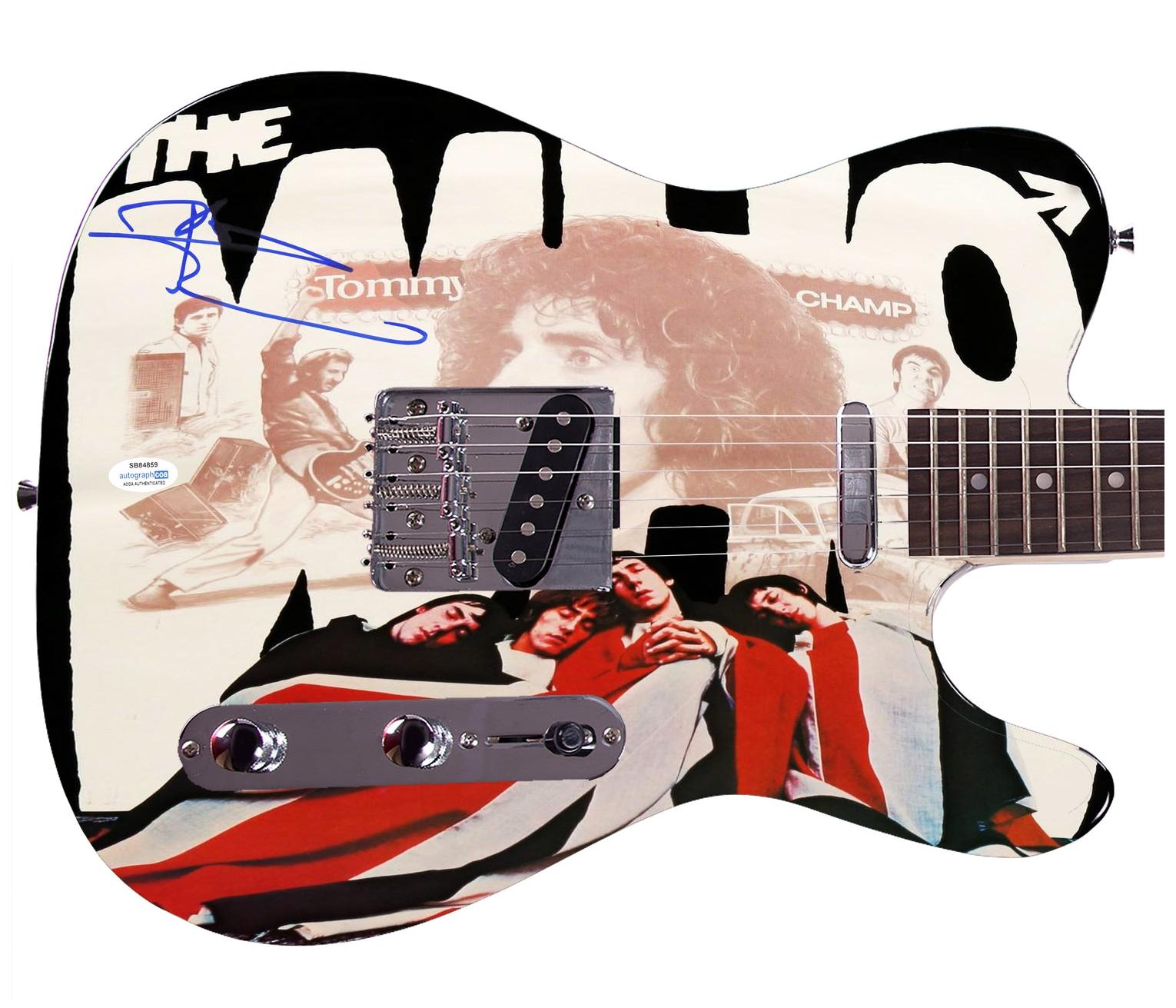 The Who Pete Townshend Signed Autographed Custom Graphics Photo Guitar ACOA