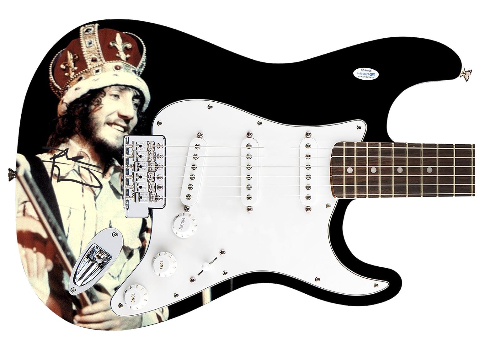 The Who Pete Townshend Signed Fender 1/1 Custom Graphics Photo Guitar ACOA