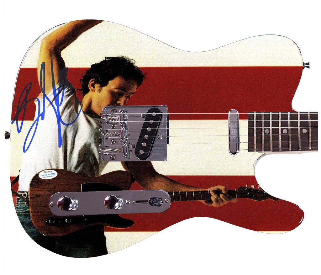 Bruce Springsteen Signed Born In The USA Lp CD Custom Graphics Photo Guitar
