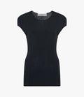 Seamed Fitted Top | Black
