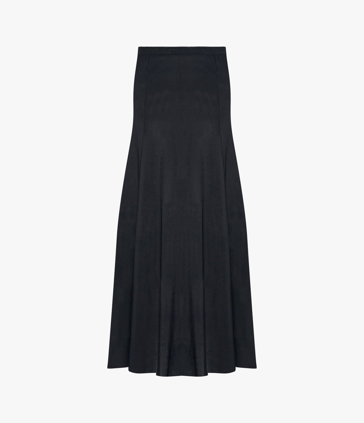 Seamed Knit Flare Skirt | Black