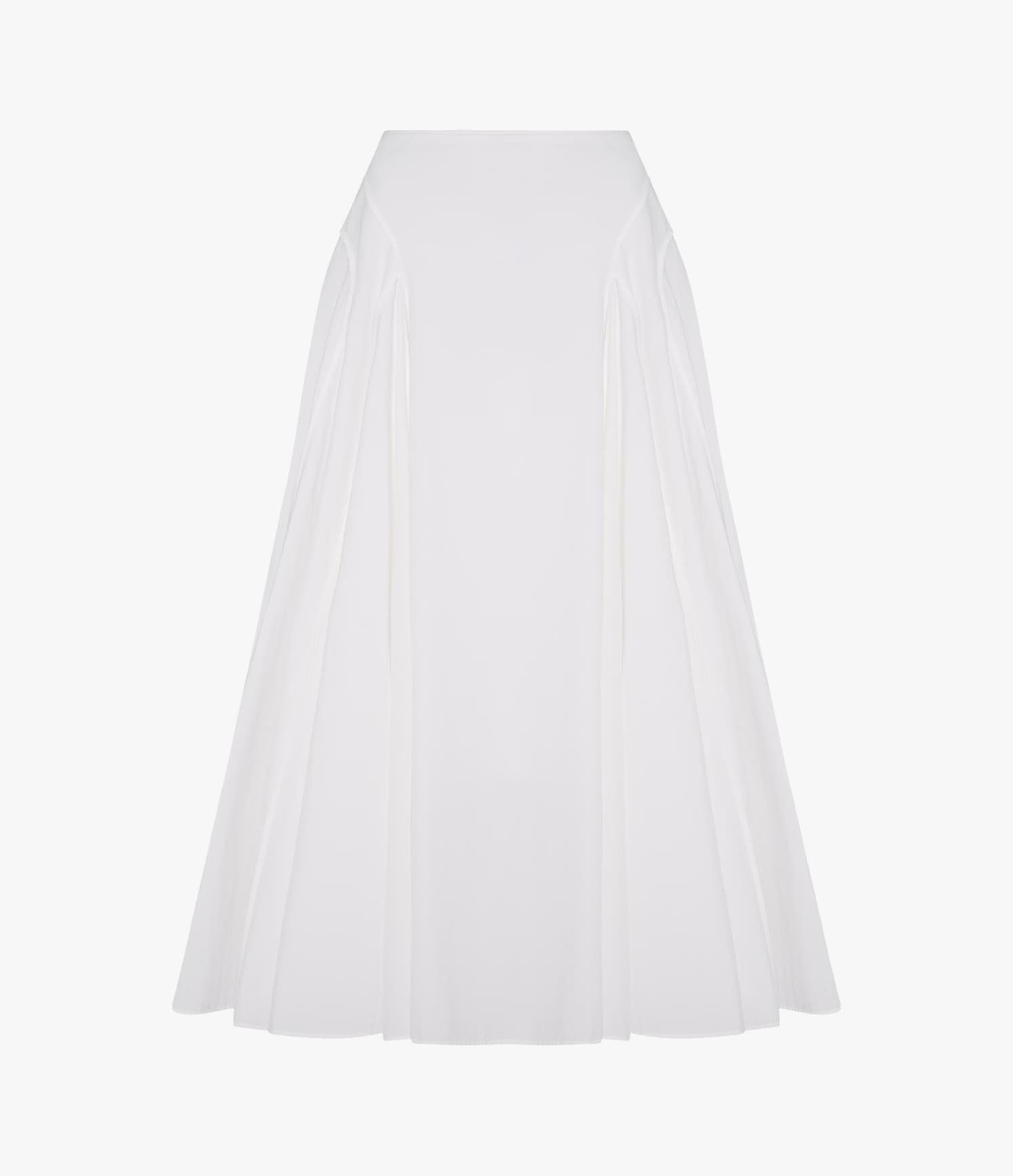 Seamed Full Skirt | White