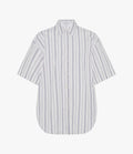 Short Sleeve Shirt | White/Navy Stripe