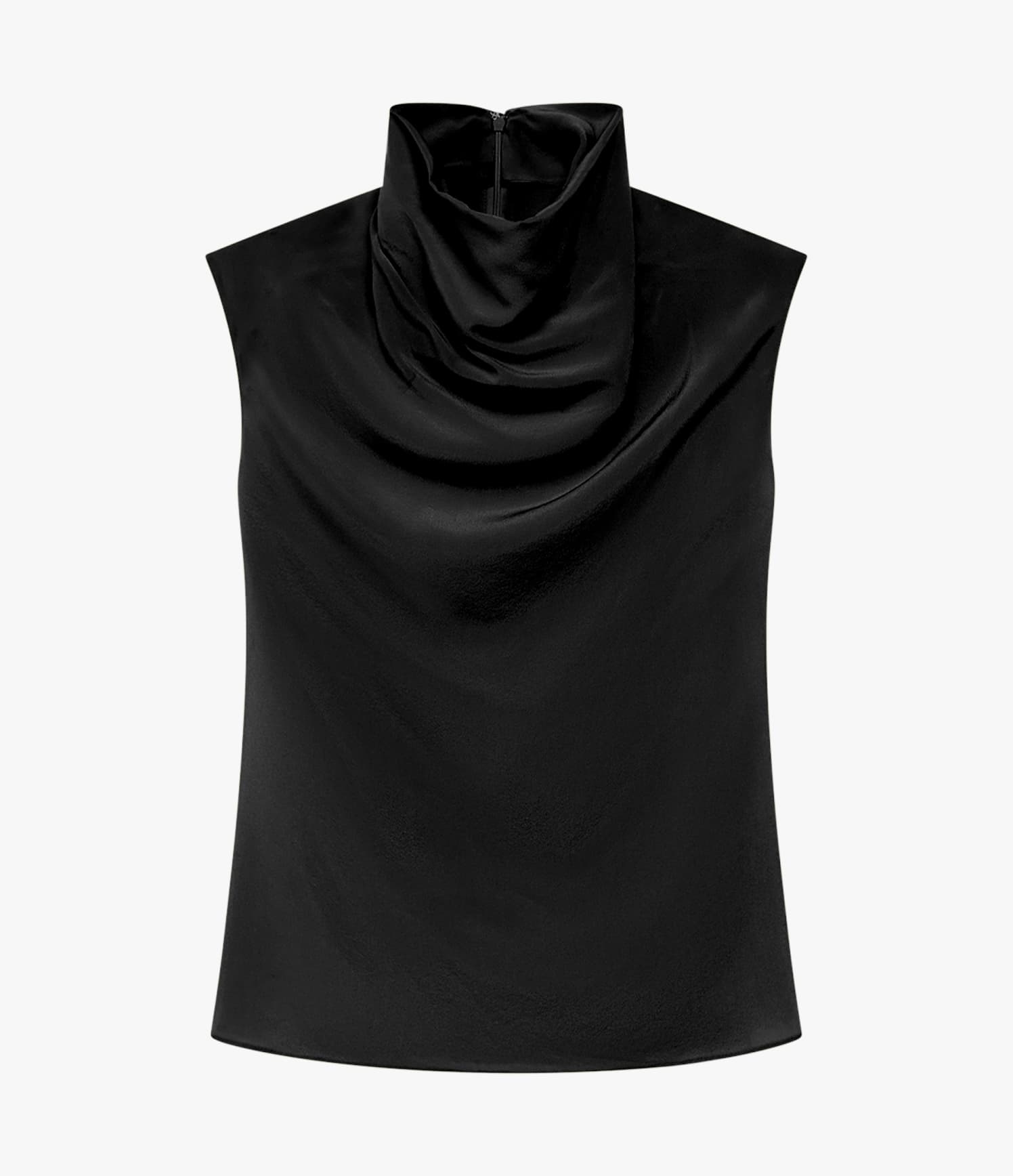 Silk Draped Top | Black