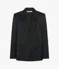 Single Button Relaxed Jacket | Black