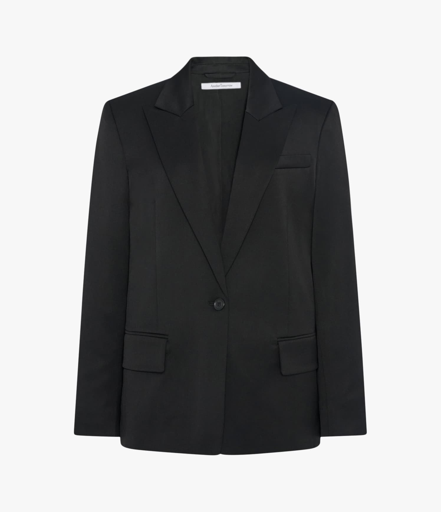 Single Button Relaxed Jacket | Black