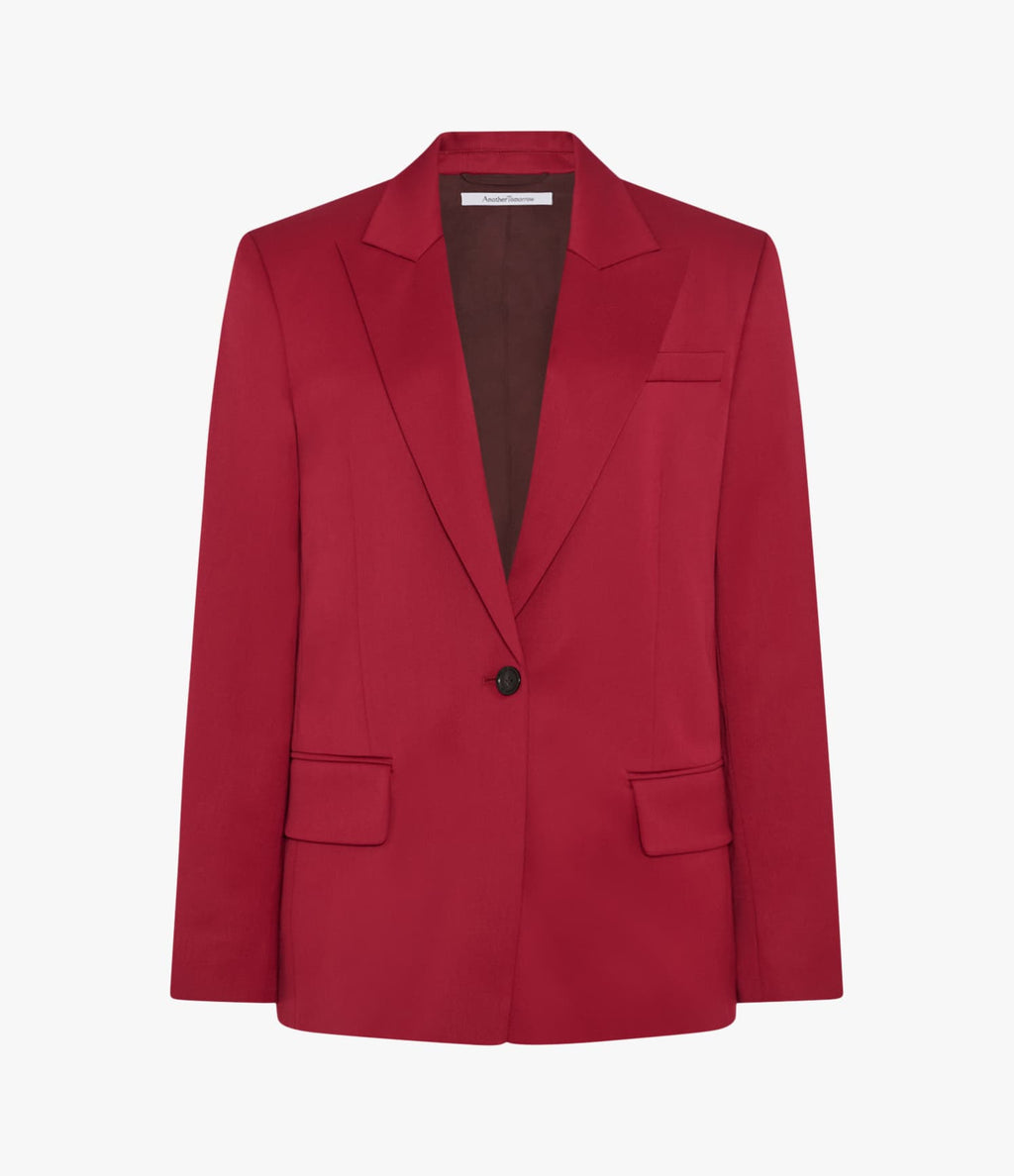 Single Button Relaxed Jacket | Pinot Noir