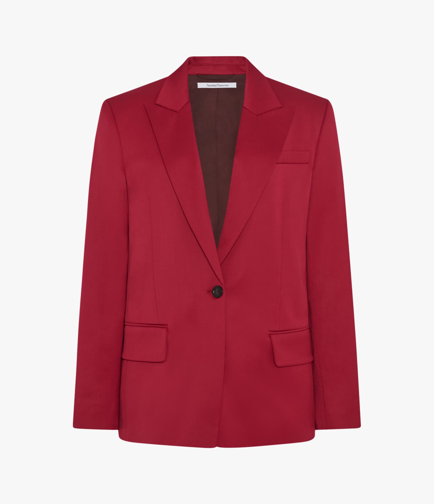 Single Button Relaxed Jacket | Pinot Noir