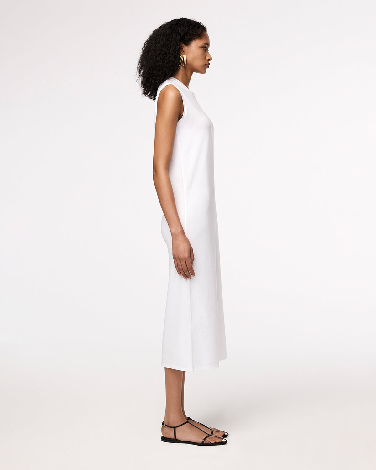 Sleeveless Tee Dress | White