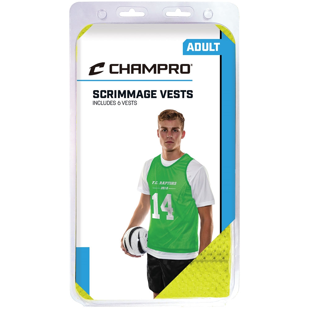 CHAMPRO SCRIMMAGE MICRO MESH SOCCER PINNIE 6 PACK