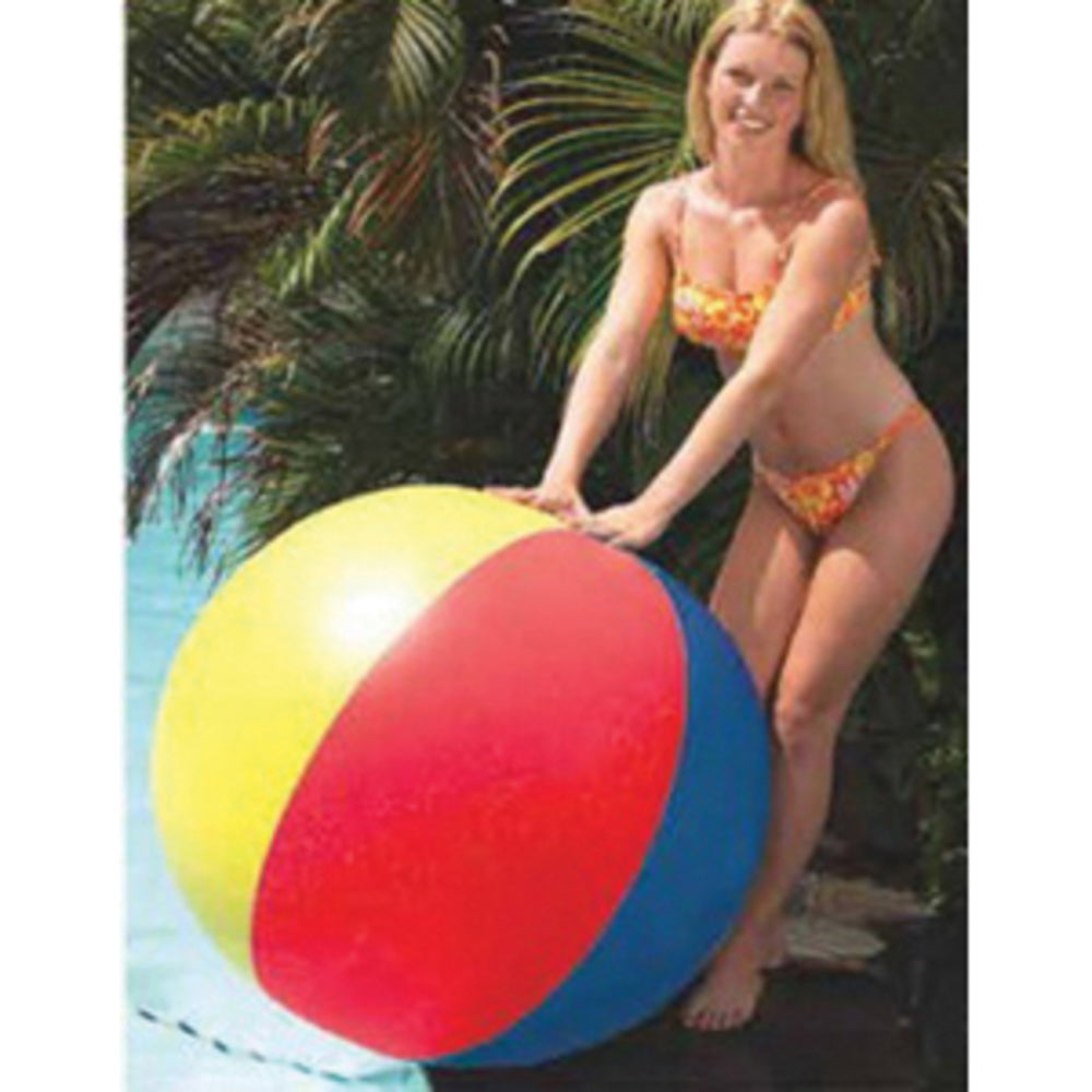 Inflatable Beach Ball | Swimline | Jumbo Panel Classic Beach Ball | 46in Diameter | Manual Inflate