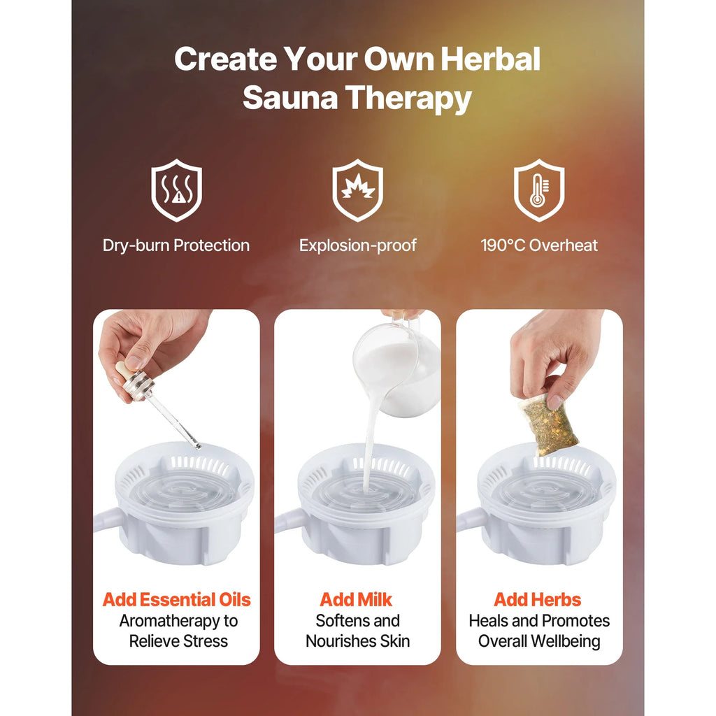 Portable Steam Sauna for Home With Stainless Steel Frame