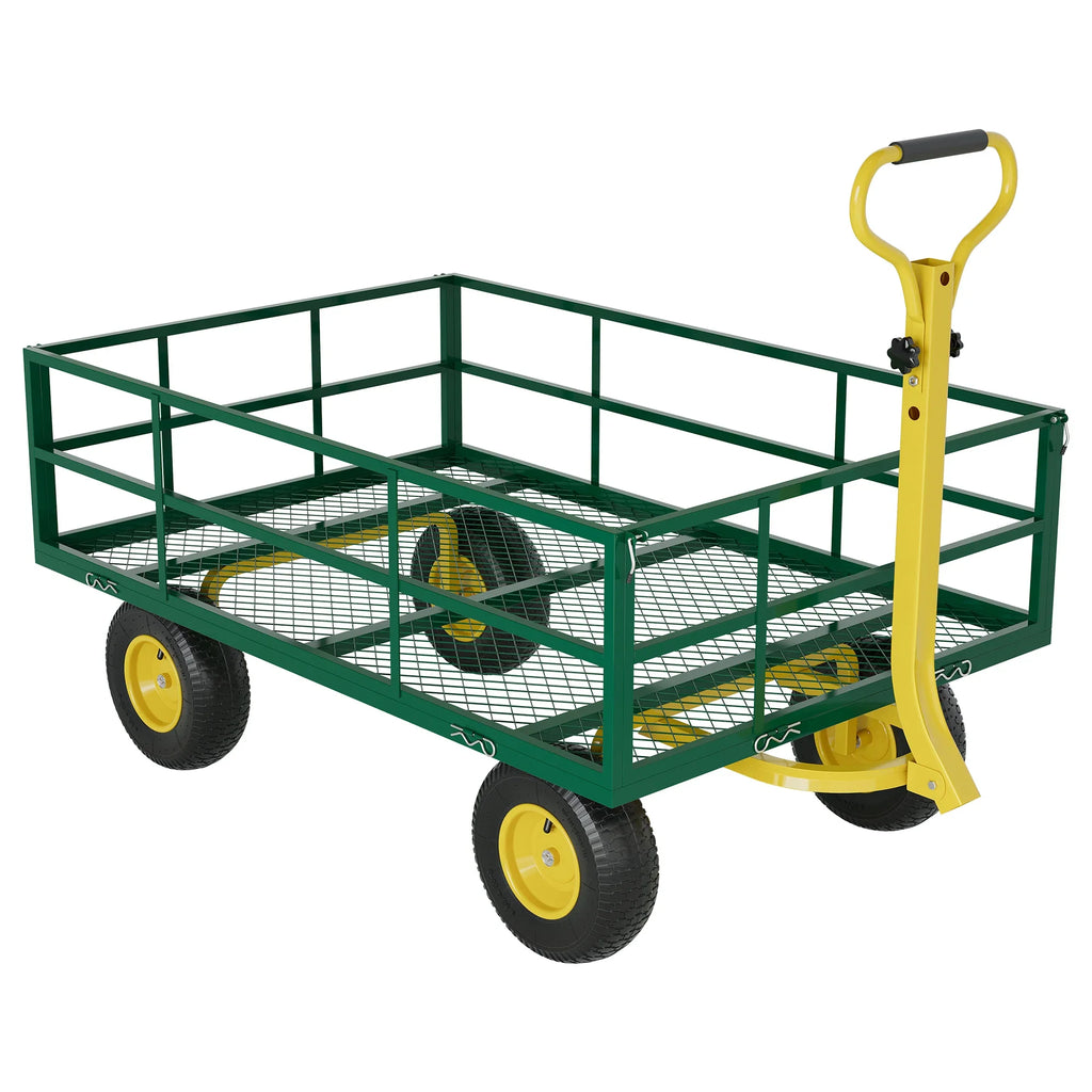 HiMISS Heavy Duty Gardening Cart 3 In 1 Pull Wagon