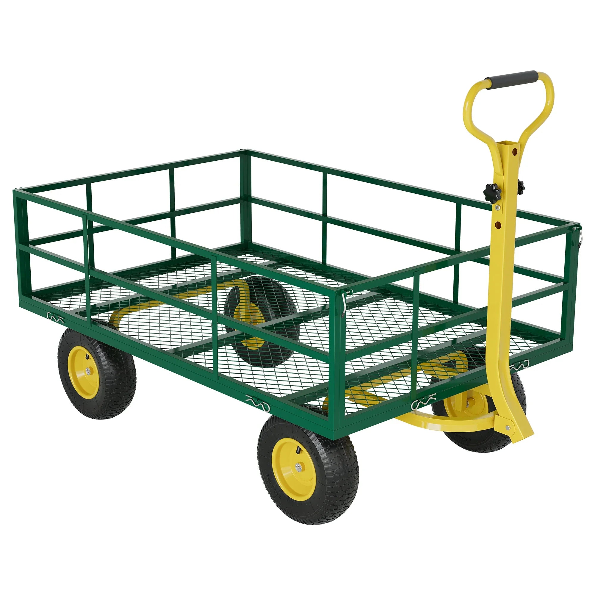 HiMISS Heavy Duty Gardening Cart 3 In 1 Pull Wagon