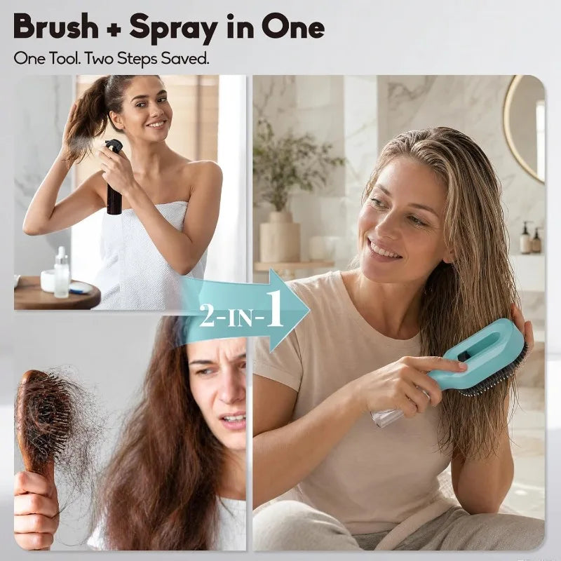 WANMEI Refillable Spray Hair Comb Anti Static Detangling Brush